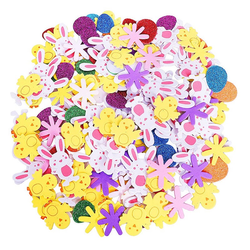 Max Fun 208PCS Easter Foam Stickers Set for Egg Crafts DIY - Kids Decorations Party Favors Supplies - Image 5